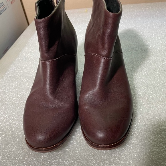 TOMS Womens Leila Oxblood Red leather boot bootie Carpe Diem 7.5 Tassel - Picture 2 of 12